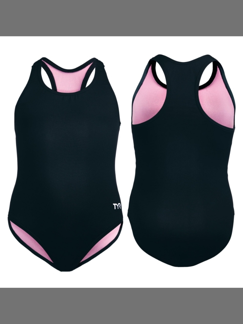NWT TYR Durafast Ella Maxfit Girls One Piece Swimsuit Navy Blue Racerback - L